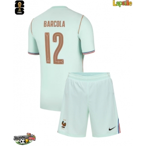 Ranska Bradley Barcola #12 Vieraspaita Lapsille MM-kisat 2026 Lyhythihainen (+ shortsit)